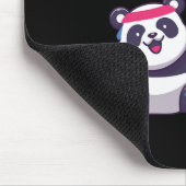 Panda Playing Badminton Funny Sports Player Coach Mousepad (Ecke)