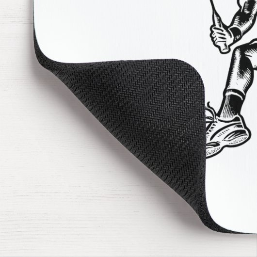 Panda Playing Badminton Player Shuttle Mousepad (Ecke)