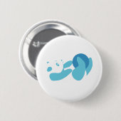 Panda Playing (blau) Button (Vorne & Hinten)