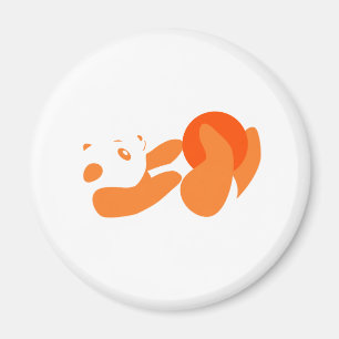 Panda Playing (Orange) Magnet