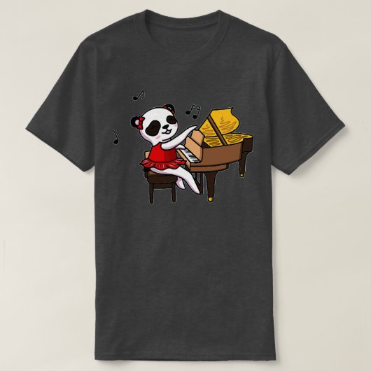 Panda Playing Piano T-Shirt (Design vorne)