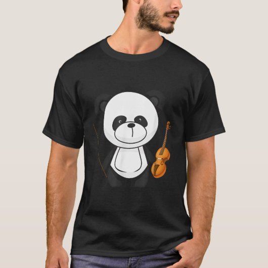 Panda Playing Violin T-Shirt (Vorderseite)
