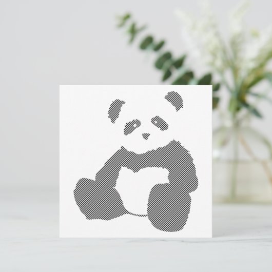 Panda-Plüsch Einladung (Stehend Vorderseite)
