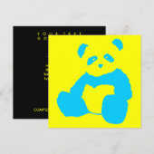 Panda-Plüsch Einladung (Vorne/Hinten)