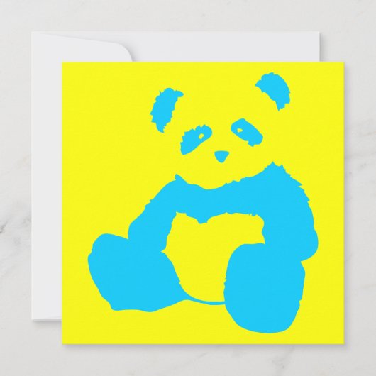 Panda-Plüsch Einladung (Vorderseite)