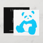 Panda-Plüsch Einladung (Vorne/Hinten)