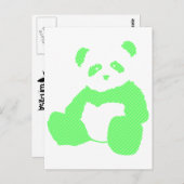 Panda-Plüsch Postkarte (Vorne/Hinten)
