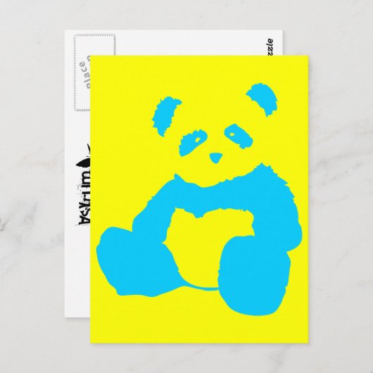 Panda-Plüsch Postkarte (Vorne/Hinten)