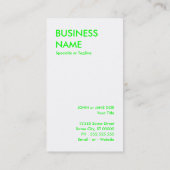 Panda-Plüschstreifen Visitenkarte (Rückseite)