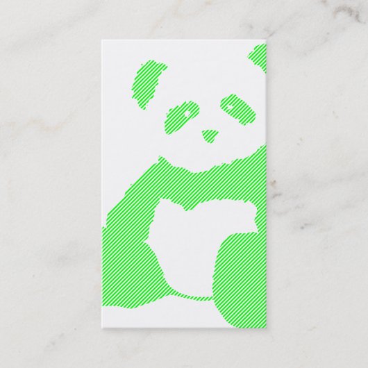 Panda-Plüschstreifen Visitenkarte (Vorderseite)