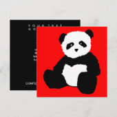 Panda plush : Farbe individuell anpassbar Einladung (Vorne/Hinten)