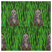 Panda - Polyester-Poplin-Stoff Stoff (Muster)