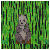 Panda - Polyester-Poplin-Stoff Stoff (Nahaufnahme)