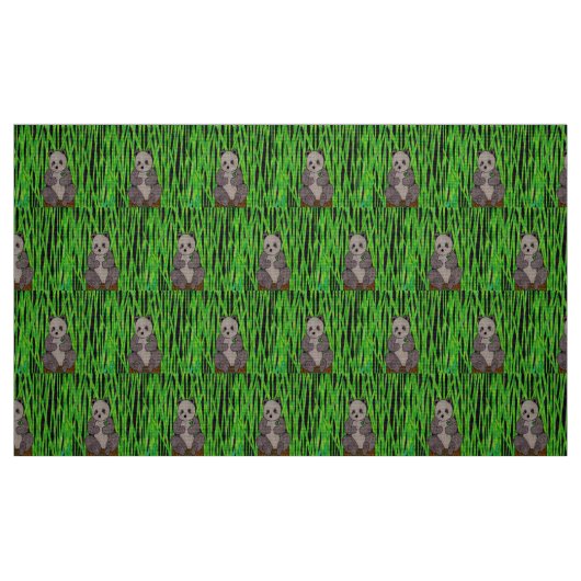 Panda - Polyestergewebe Stoff (Fat Quarter (45,7 x 55,9 cm))