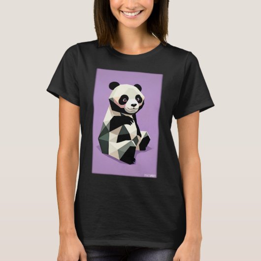 Panda Polygon Wild Panda Bear Wild Zoo Animal T-Shirt (Vorderseite)