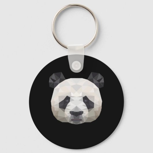 Panda Polygonal Schlüsselanhänger (Vorderseite)