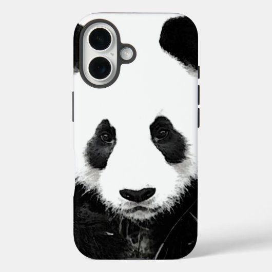 Panda Pop Art Black & White Case-Mate iPhone Hülle (Rückseite)