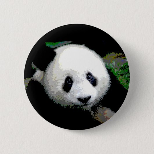 Panda Pop Art Button (Vorderseite)