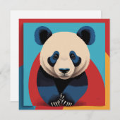 Panda Pop Art Card (Vorne/Hinten)