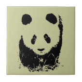 Panda Pop Art Fliese (Vorderseite)