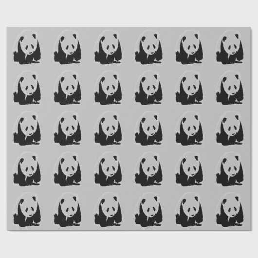 Panda Pop Art Geschenkpapier (Flach)