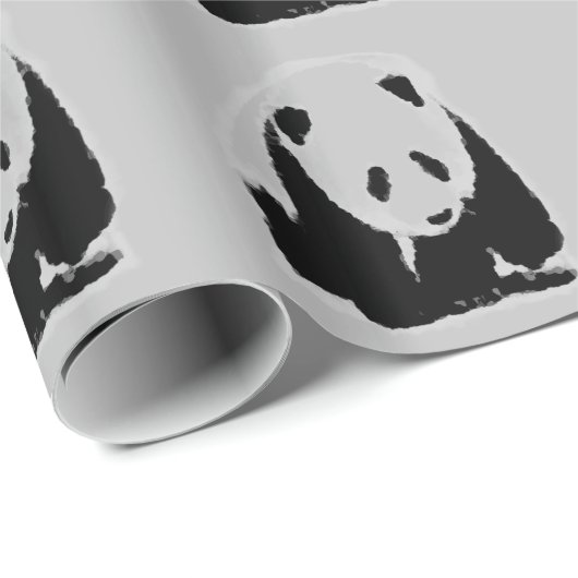 Panda Pop Art Geschenkpapier (Rolleneckpunkt)