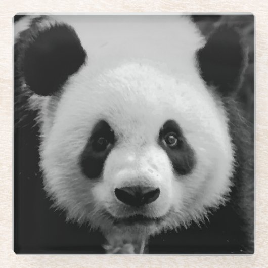 Panda Pop Art Glasuntersetzer (Vorderseite)