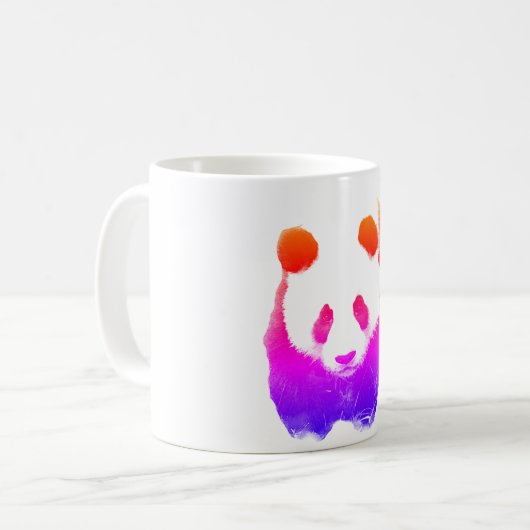 Panda Pop Art Kaffeetasse (Vorderseite Links)