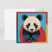 Panda-Pop-Art-Karte (Vorne/Hinten)