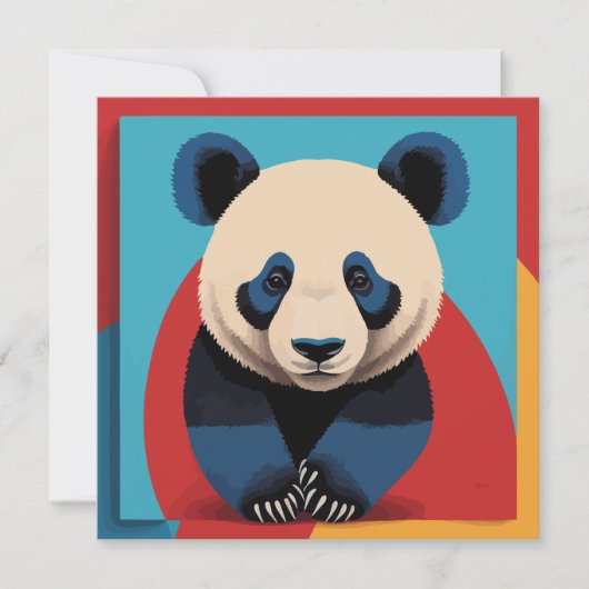 Panda-Pop-Art-Karte (Vorderseite)
