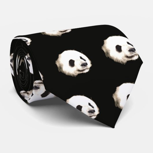 Panda Pop Art Krawatte (Gerollt)