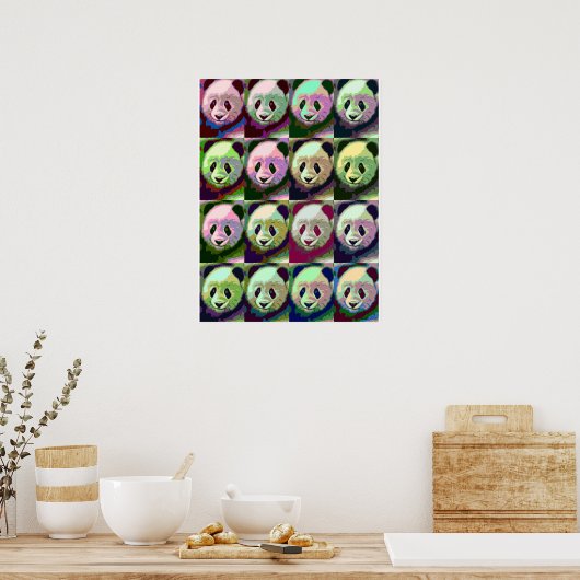 Panda Pop Art Poster (Küche)
