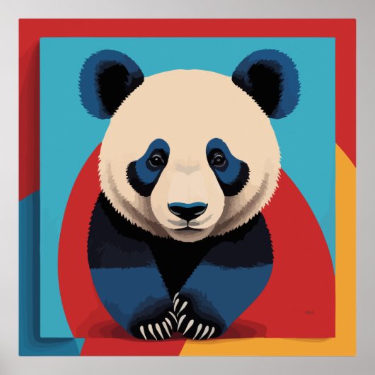 Panda Pop Art Poster (Vorne)