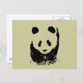 Panda Pop Art Postkarte (Vorne/Hinten)