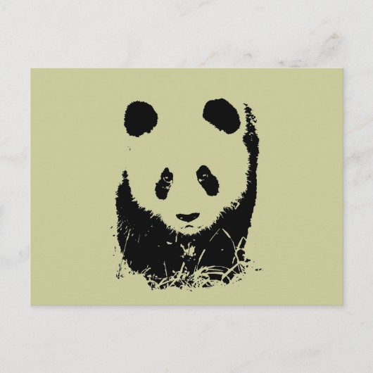 Panda Pop Art Postkarte (Vorderseite)