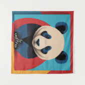 Panda Pop-Art Wandteppich (Vorderseite (Horizontal))