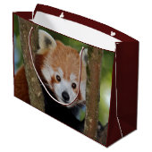Panda Portrait Geschenktasche Große Geschenktüte (Rückseite Schrägansicht)