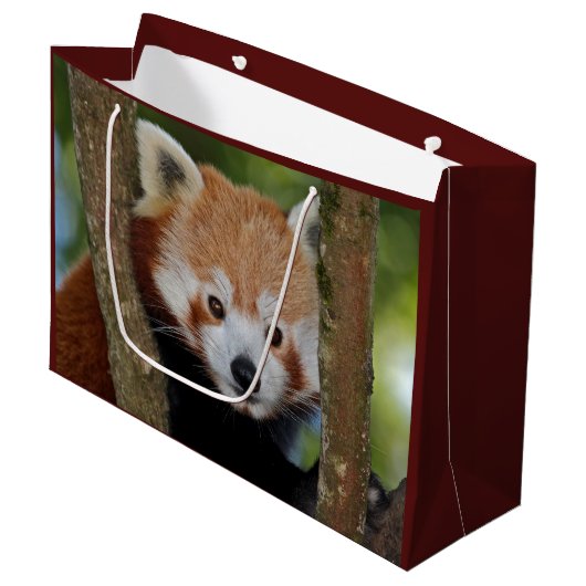 Panda Portrait Geschenktasche Große Geschenktüte (Vorderseite Schrägansicht)