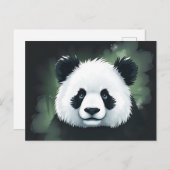 Panda Portrait in einer Serene-Foggy-Atmosphäre Postkarte (Vorne/Hinten)