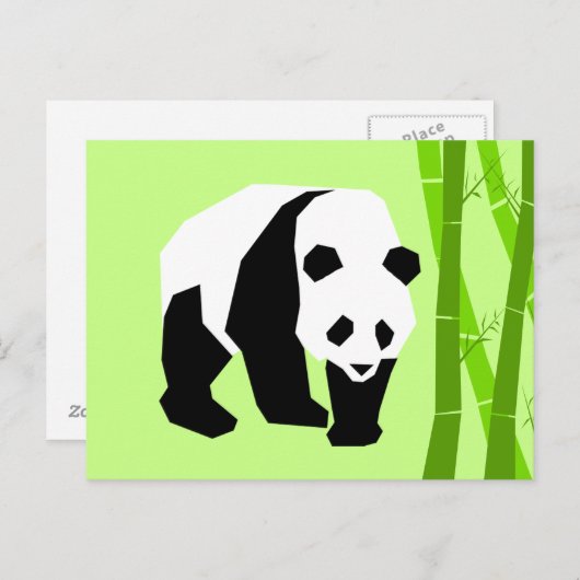 Panda Postcard Postkarte (Vorne/Hinten)