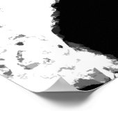 Panda Poster - Schwarz-Weiß-Panda-Gesicht (Ecke)