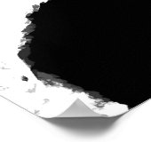 Panda Poster - Schwarz-Weiß-Panda-Gesicht (Ecke)