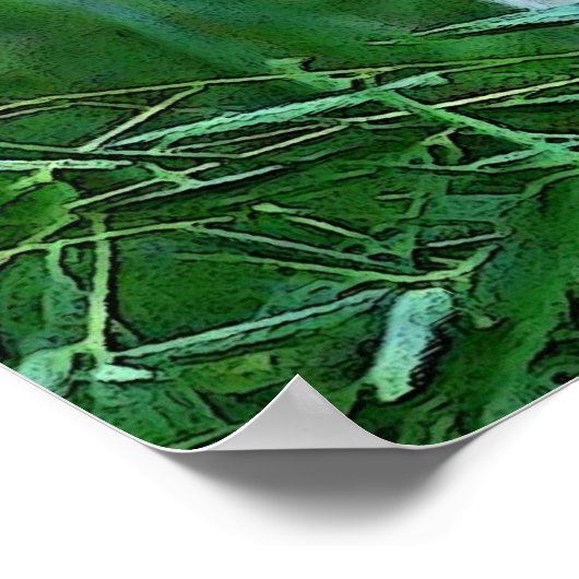 Panda Posters Prints - Panda Eating Blätter Poster (Ecke)