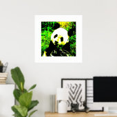 Panda Posters Prints - Panda Eating Poster (Heimbüro)