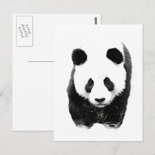 Panda Postkarte (Vorne/Hinten)