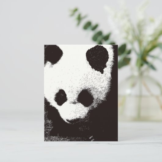 Panda Postkarte (Stehend Vorderseite)