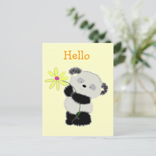 Panda Postkarte (Stehend Vorderseite)