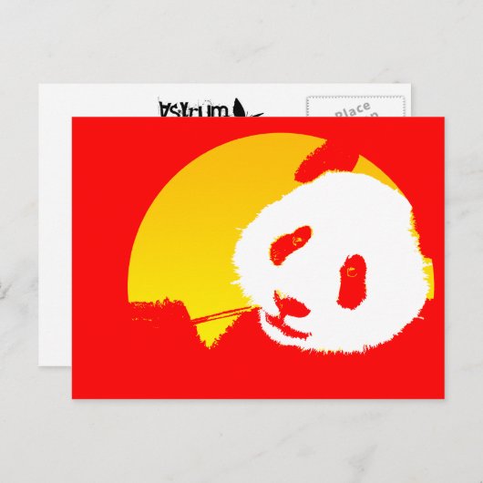Panda. Postkarte (Vorne/Hinten)