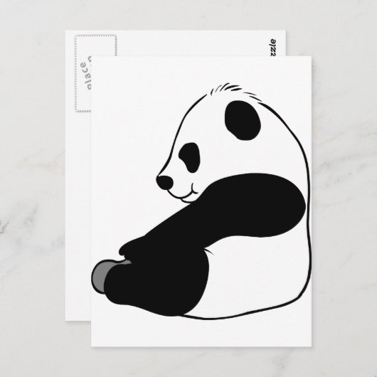 Panda Postkarte (Vorne/Hinten)