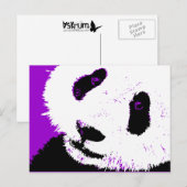 Panda. Postkarte (Vorne/Hinten)